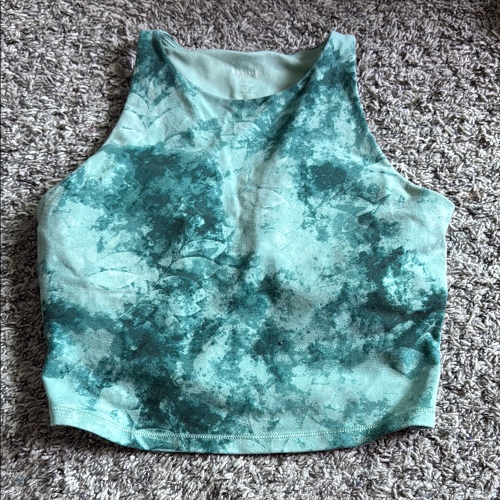 Green Tie-Dye Women's Top